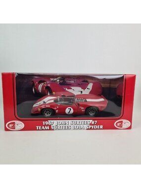 GMP 1967 John Surtees #7 Team Surtees Lola Spyder Race Car 1:18 Red 12004-1